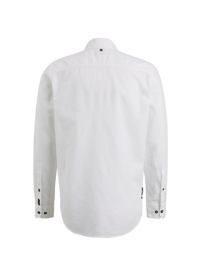 PME Legend Long Sleeve Shirt Ctn/Linen - Bright Whit