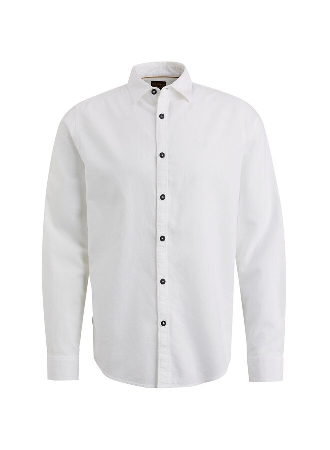 Long Sleeve Shirt Ctn/Linen - Bright Whit