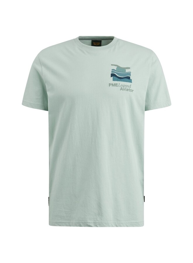 T-shirt Short sleeve r-neck single jersey- Harbor Gray
