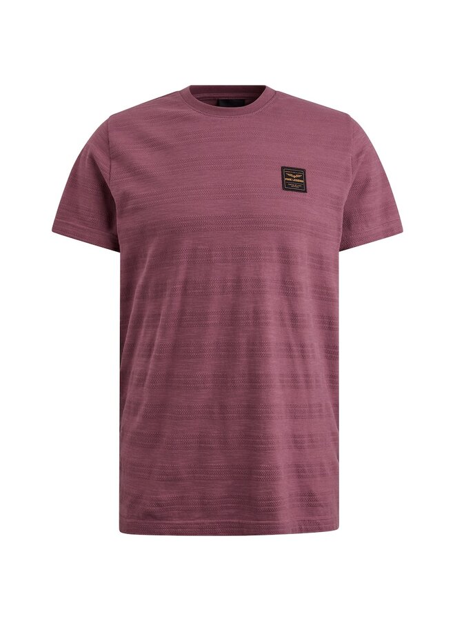 PME Legend T-shirt Short sleeve r-neck jacquard stripes- Noctrune