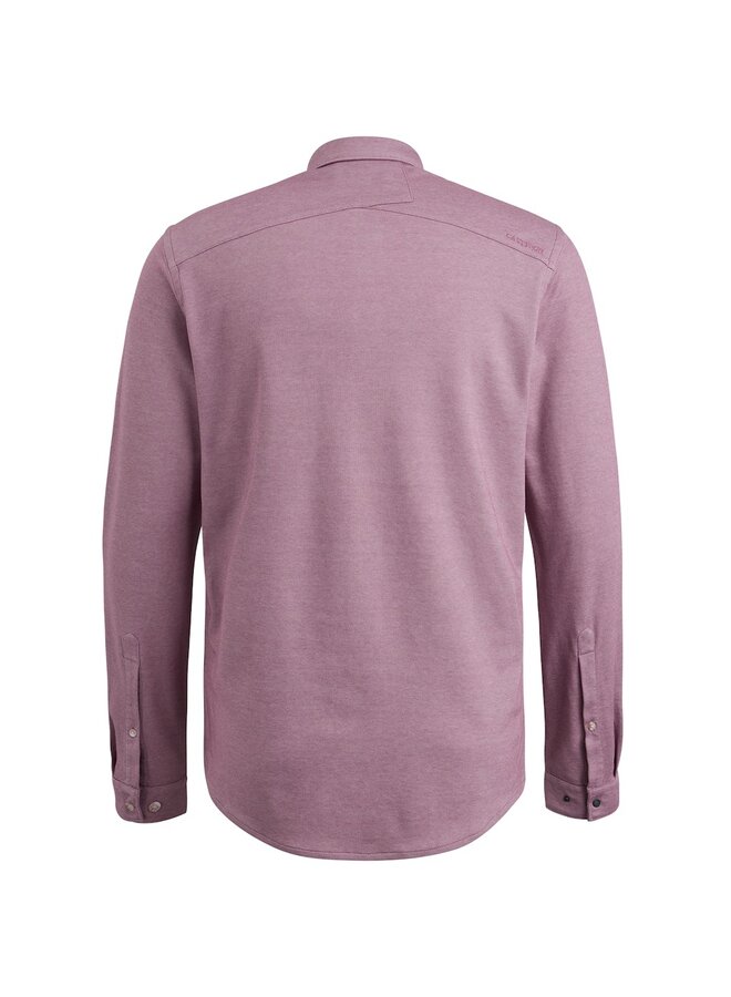 CAST IRON Overhemd Long Sleeve Shirt CF Tec 2 tone pique- Wistful Mau