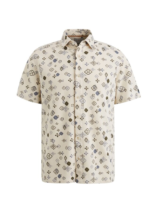 CAST IRON Overhemd Short Sleeve Shirt Jersey printed popcorn- Summer Sand