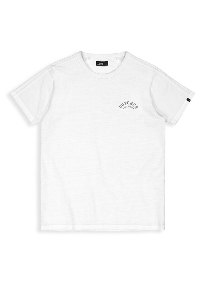 Butcher of Blue T-shirt Army Lock Stamp Tee- Titan White