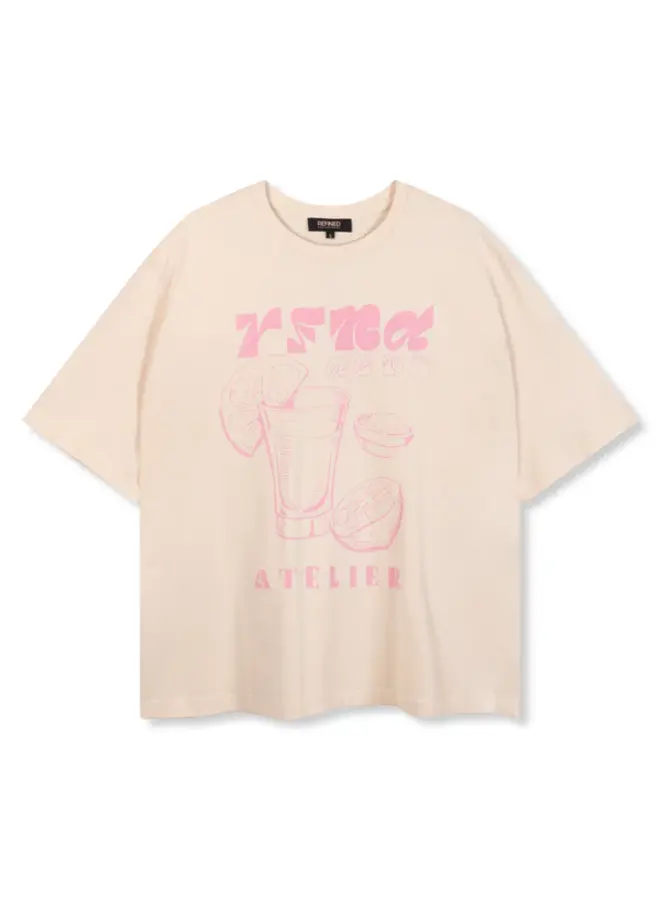 Refined Department Oversized T-Shirt Maggy R2403713269 - 005 - Vintage White