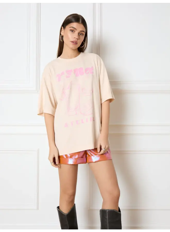 Refined Department Oversized T-Shirt Maggy R2403713269 - 005 - Vintage White