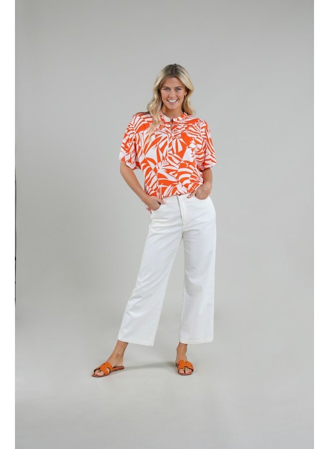 NUKUS Blouse Robine SS240471 - 93 White/Coral