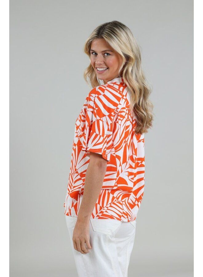 NUKUS Blouse Robine SS240471 - 93 White/Coral