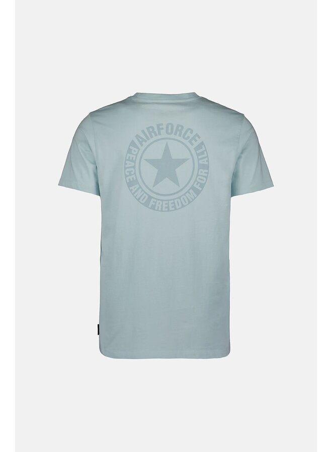 Airforce T-shirt GEM0883-SS24 WORDING/LOGO - 525 Pastel Blue