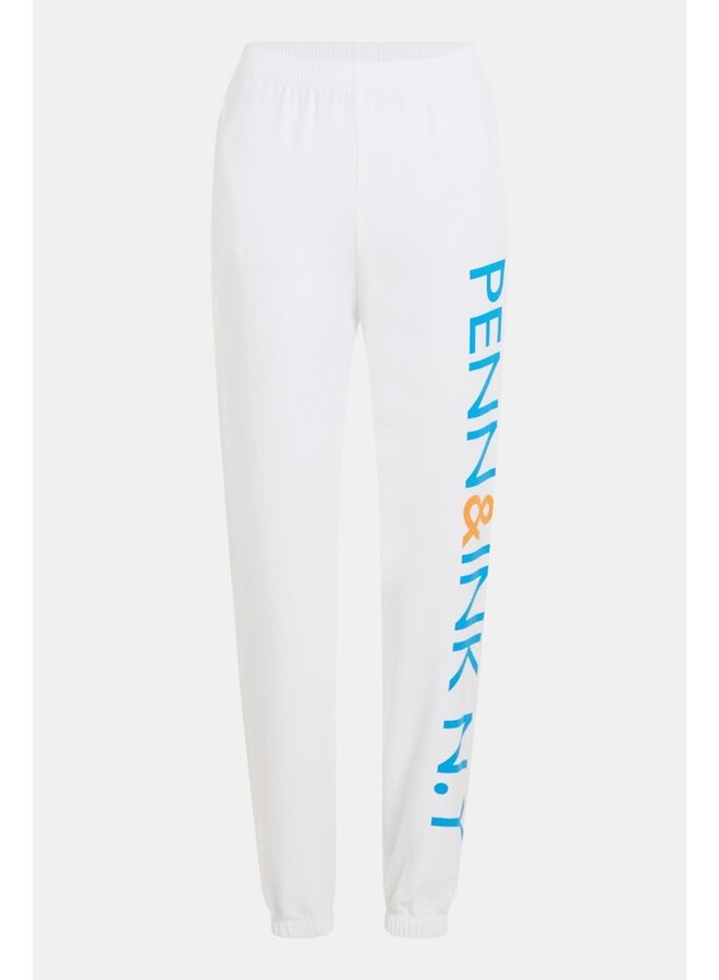 Penn&Ink Broek S24F1468LTD - 01/51 White-French Blue