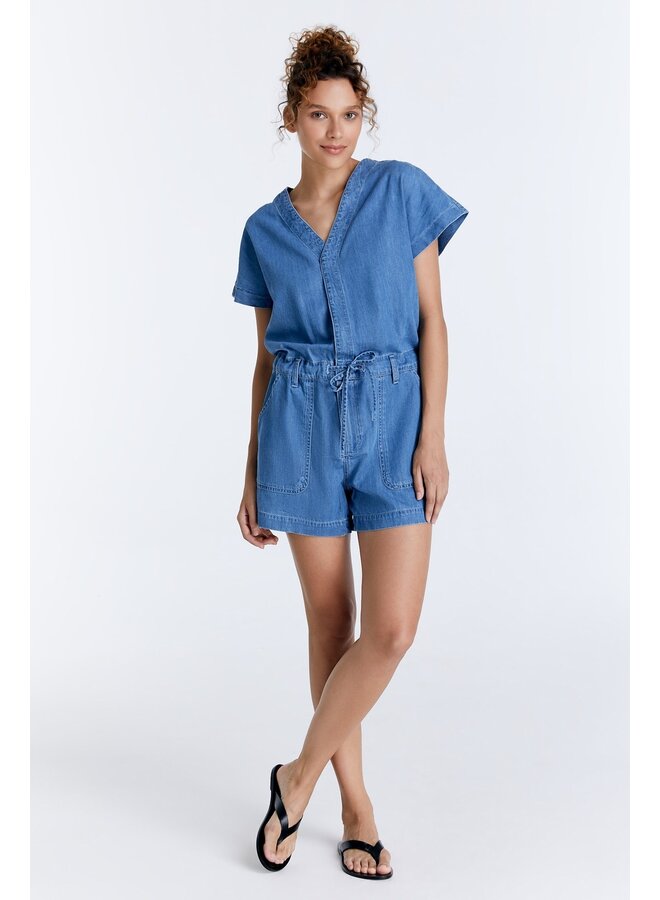 Cup of Joe Playsuit Denim Tina - Medium Blue