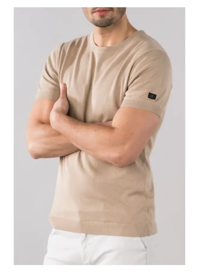 Presly & Sun T-shirt Knitted SEM - Taupe