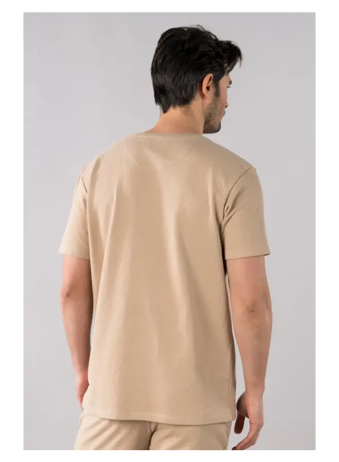 Presly & Sun T-shirt NOAH Jaquard - Taupe