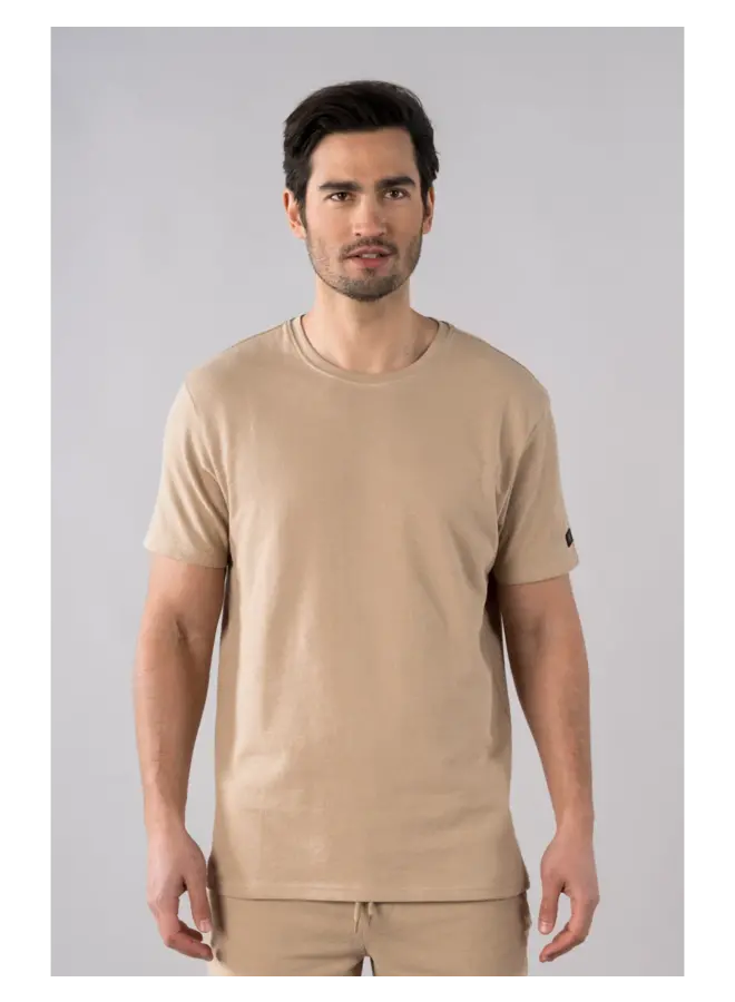 Presly & Sun T-shirt NOAH Jaquard - Taupe