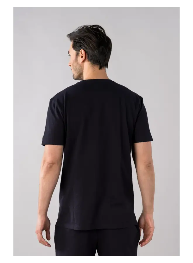 Presly & Sun T-shirt NOAH Jaquard  - Navy
