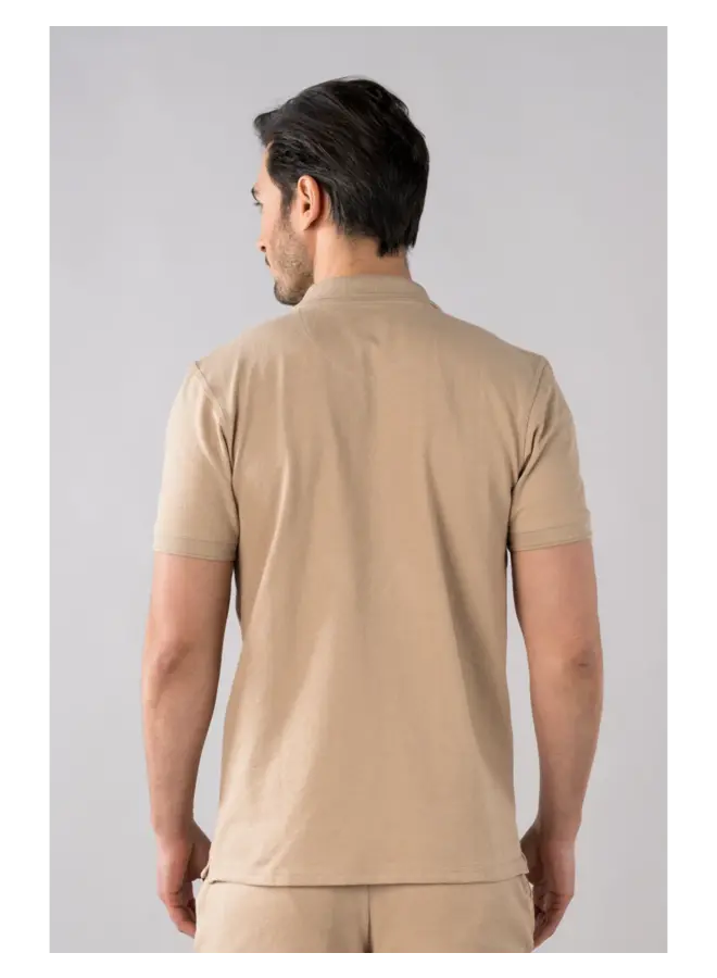 Presly & Sun Polo OWEN Jaquard - Taupe