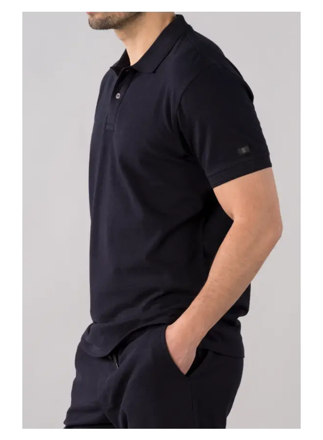 Presly & Sun Polo OWEN Jaquard Polo - Navy