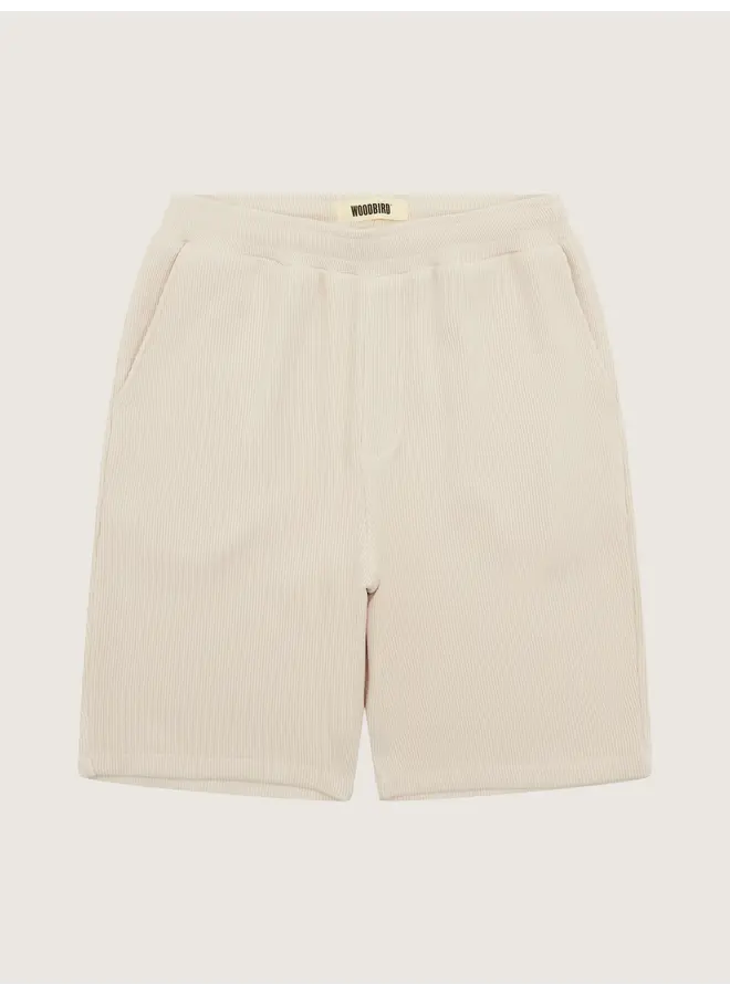 Woodbird Korte Broek 2416-306 Plisse Shorts - Off White