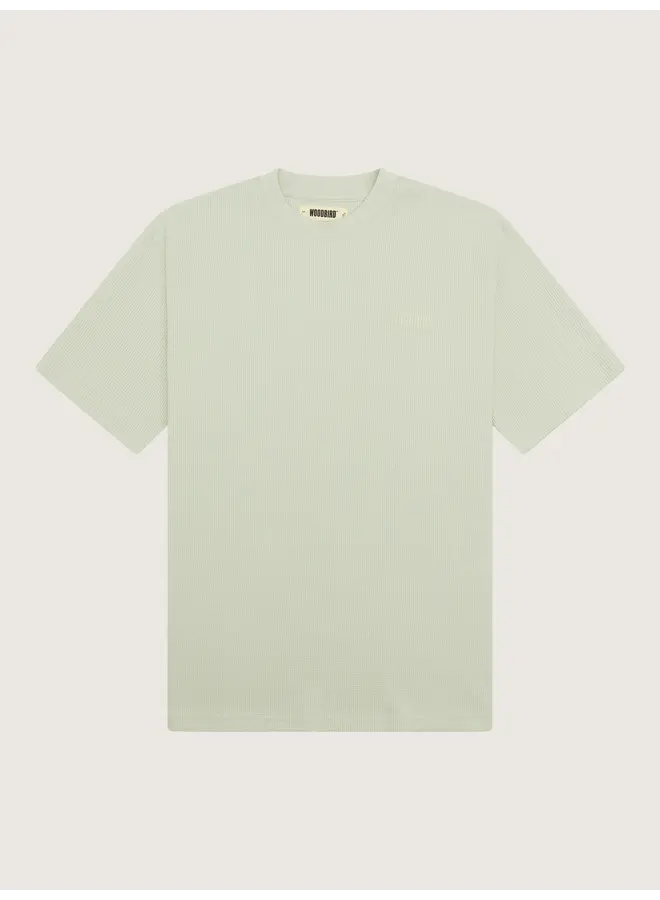Woodbird T-shirt 2416-412 Waffel Tee - Mint Green