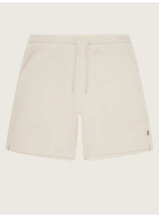 Korte Broek 2426-307 Waffel Shorts - Off White