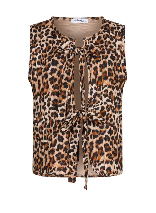 Ambika Gilet Met Srtik - Leopard