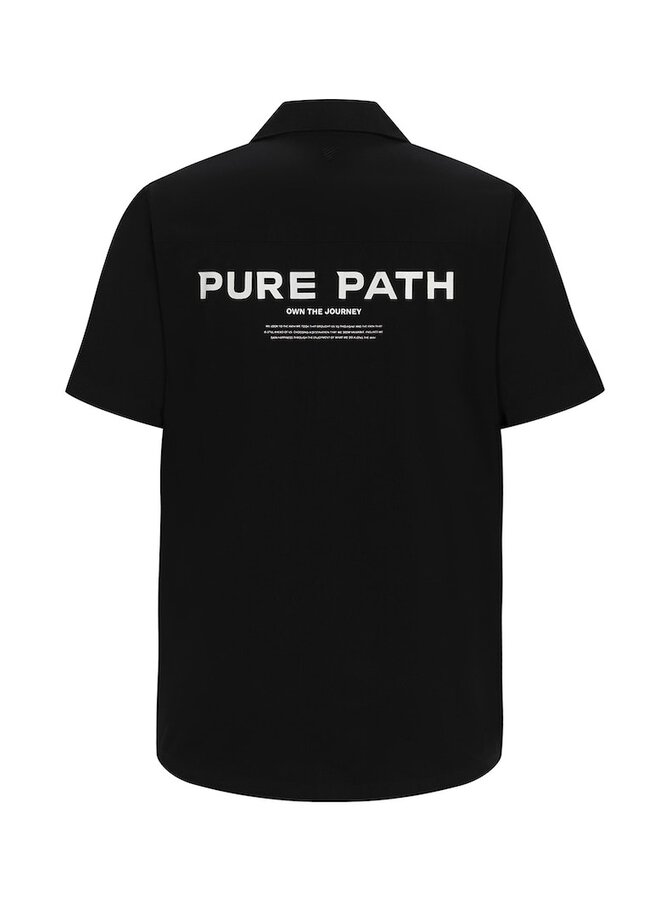 Pure Path Overhemd Korte Mouw 24010218 - 02 - Black