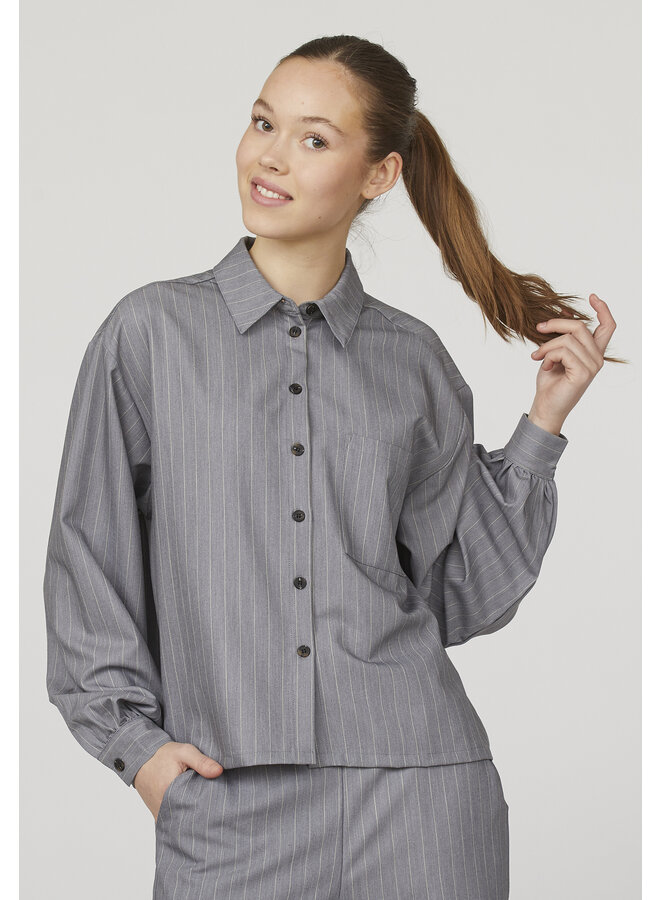 Sisters Point Blouse VERINA 17183 - 053 Grey Pinstripe