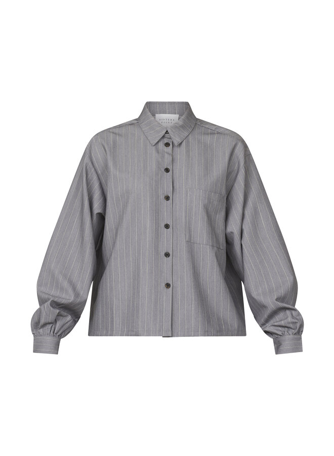 Sisters Point Blouse VERINA 17183 - 053 Grey Pinstripe