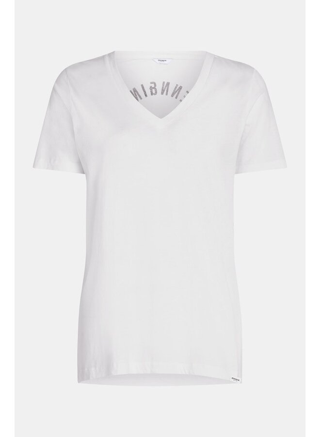 Penn&Ink T-Shirt S24F1429 T-Shirt Print - White-Navy