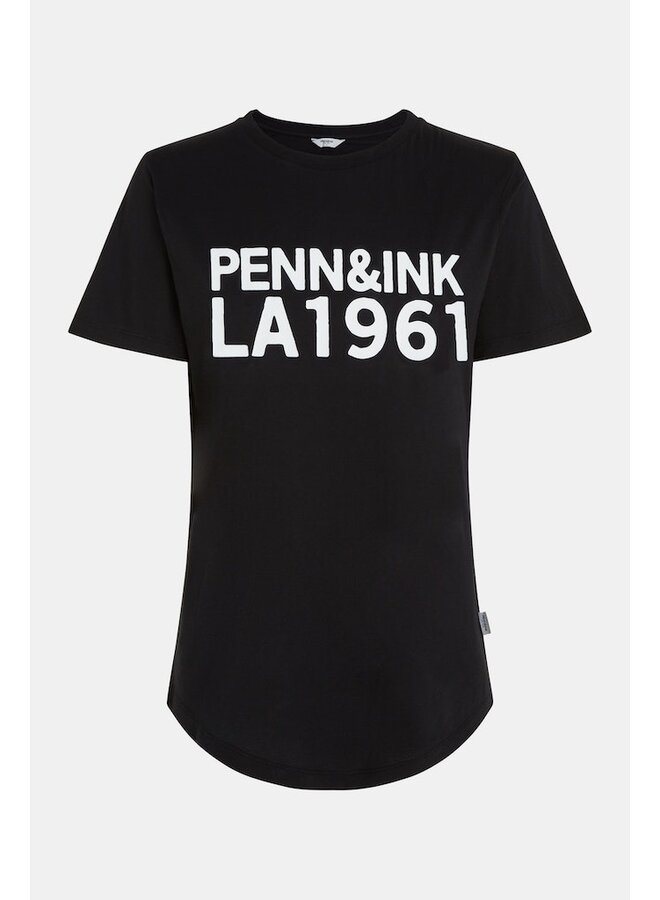 Penn&Ink T-Shirt 23F1340LAB - Black/White