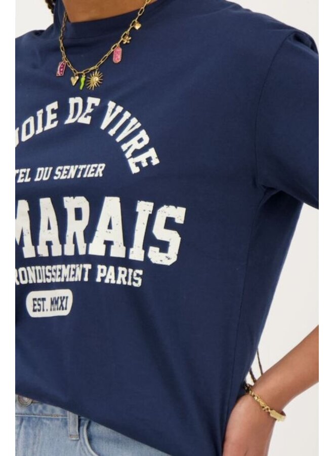 My Jewellery T-Shirt Le Marais MJ10545-0675 - Donkerblauw