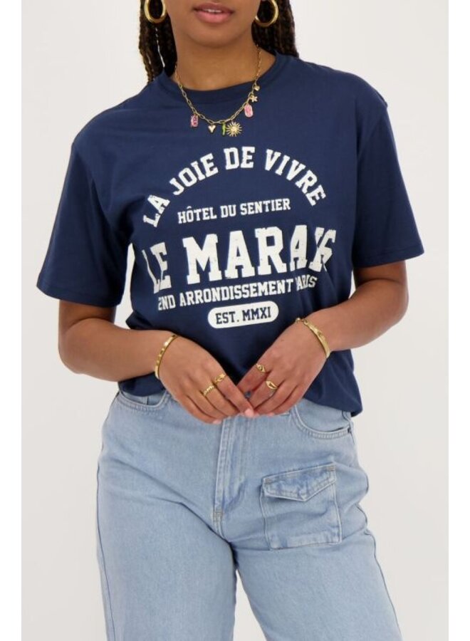My Jewellery T-Shirt Le Marais MJ10545-0675 - Donkerblauw