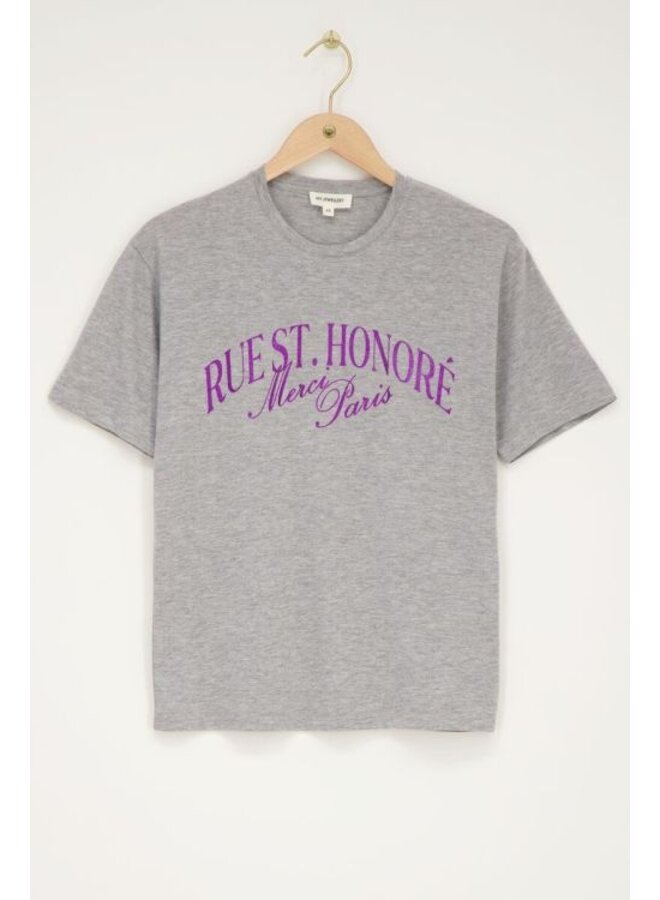 My Jewellery T-Shirt met glitter Rue ST. Honoré MJ10823-1000 - Grijs