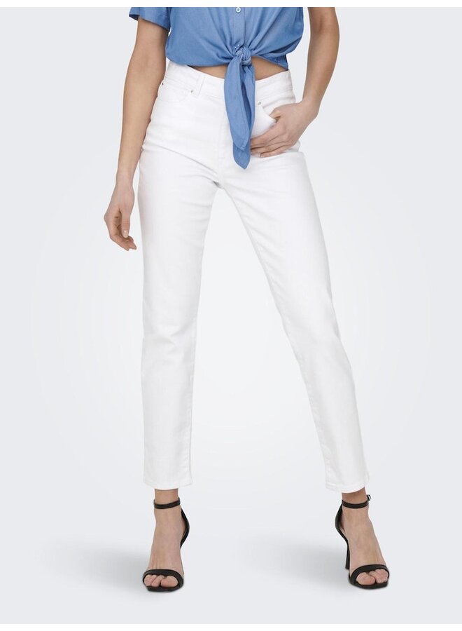 Only Straight Fit Jeans ONLEMILY 15292435 - White