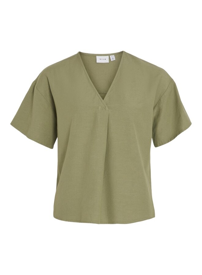 Vila Top Prissila14096245 - Oil Green