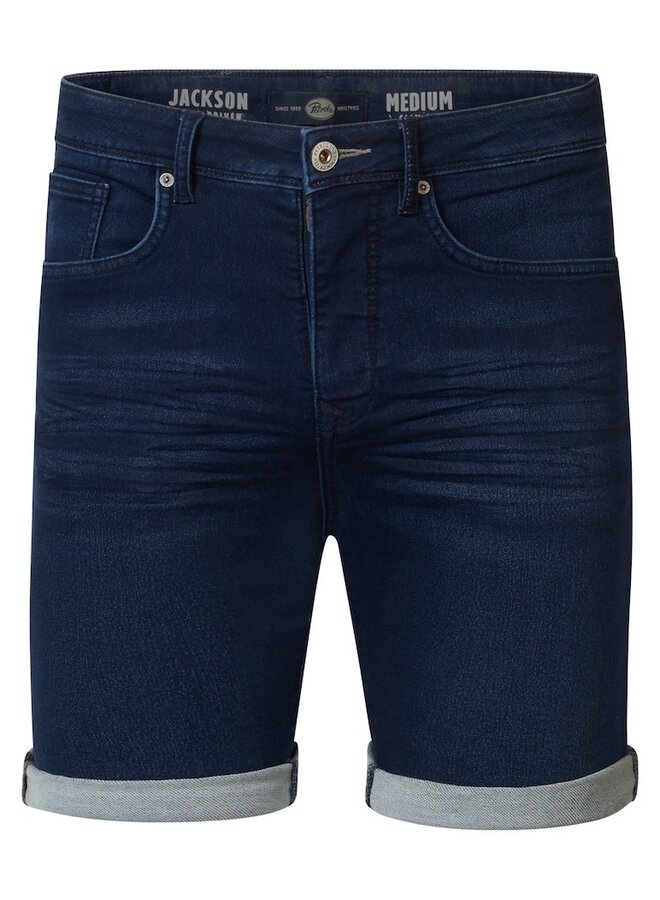 Short Jeans Jackson Jogg - Denim Short Slim Fit - Donker Blauw