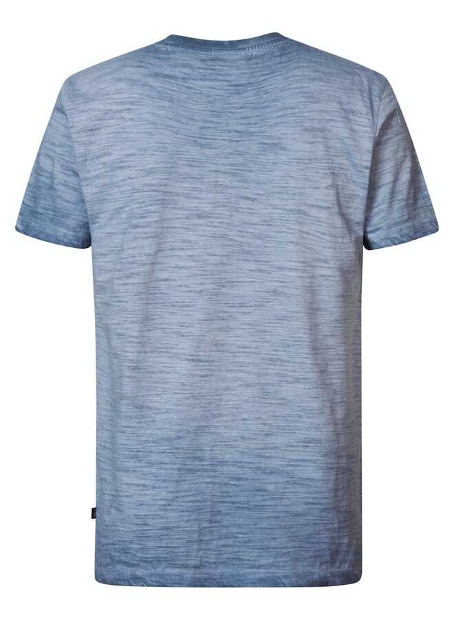 PetrolT-shirt Men T-Shirt SS V-Neck - Blauw