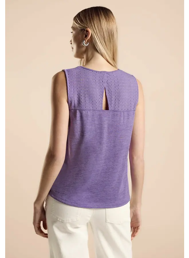 Street one Top W.Lace Yoke V-Neck - 15840