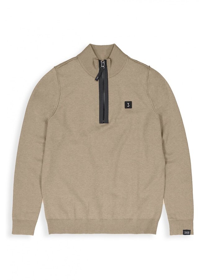 Butcher of Blue Trui Clifden Halfzip 1926002 - 640 Casablanca Beige