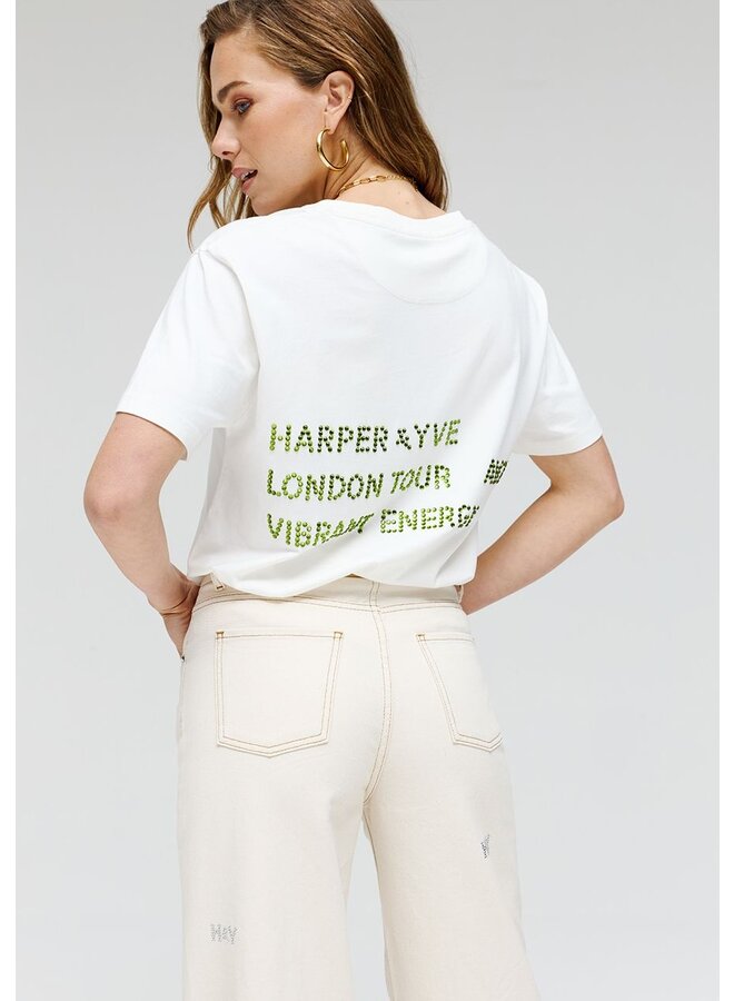 Harper and Yve T-Shirt Vibrant Energy AW24Y300 - 100 Cream White