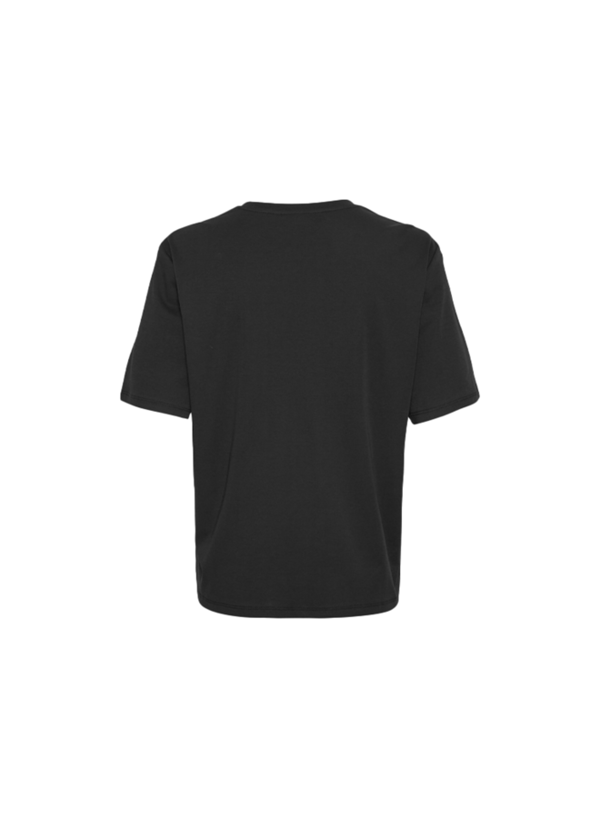 Moss Copenhagen T-Shirt Melea 18453 Tee - Black/Egret