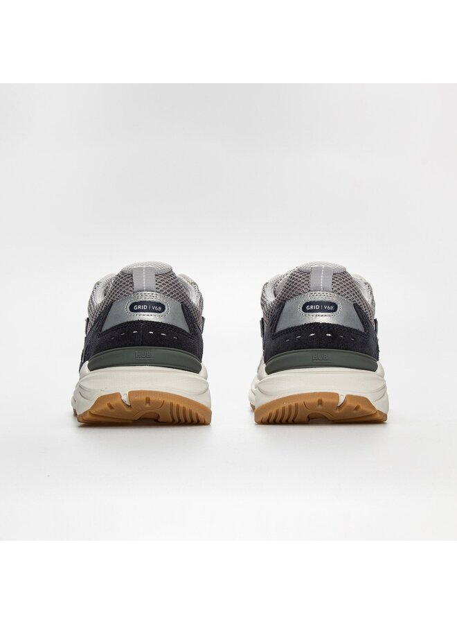 Hub Sneaker GRID M6704S48-S23 - B16 Cement/Silver/Navy/Ivory-Lt Gum