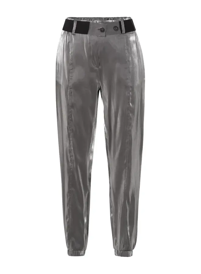 YAYA Zilveren Metallic Broek 01-301144-408 - 99950