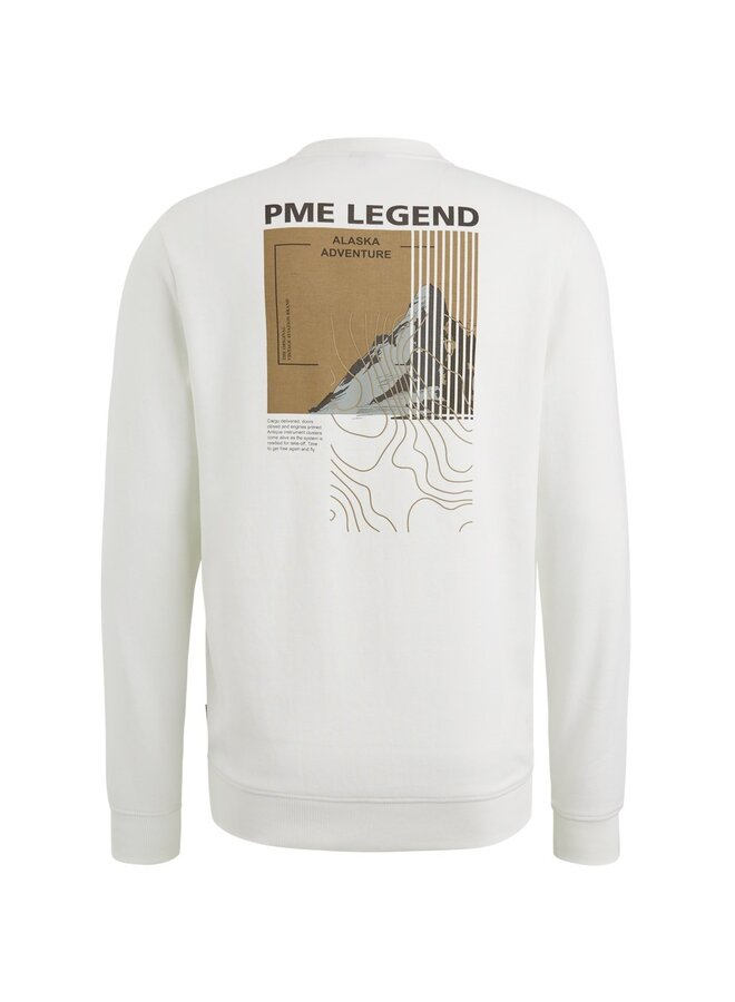 PME Legend Sweater Crewneck interlock jersey PSW2408428 - 7002 Snow White