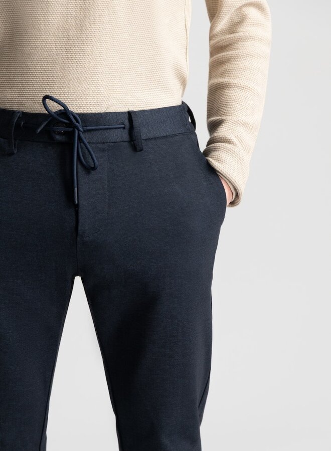 Dstrezzed Chino Lancaster Pattern Sweat Tapered Jogger - Navy