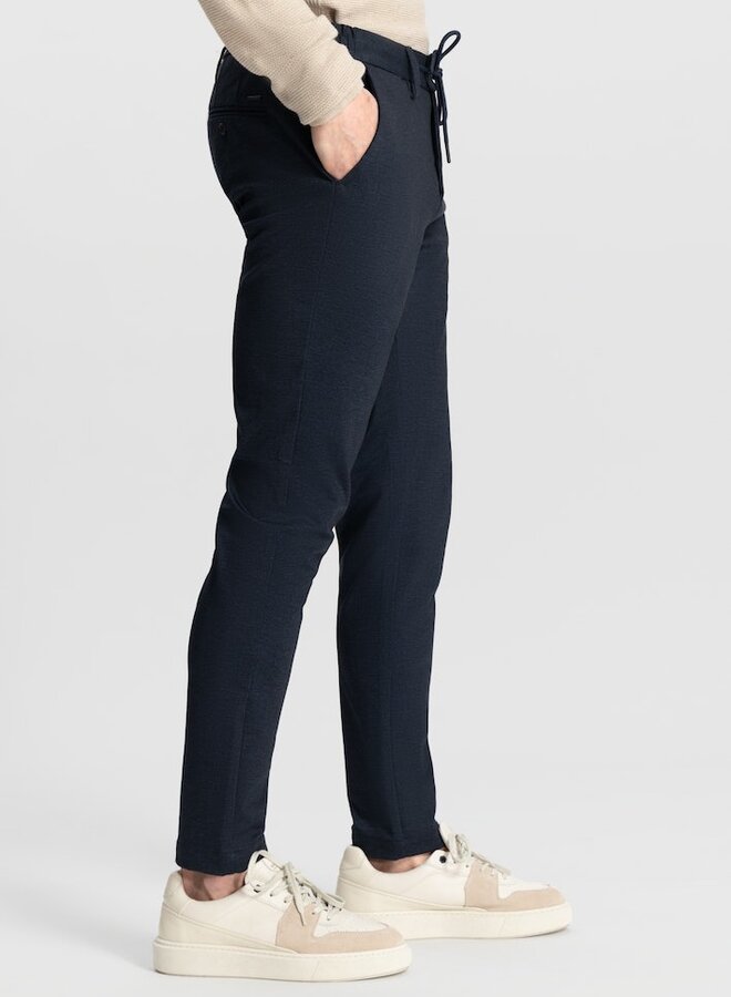 Dstrezzed Chino Lancaster Pattern Sweat Tapered Jogger - Navy