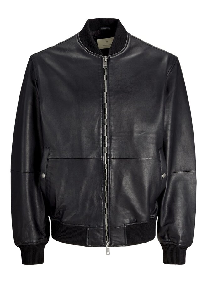 LEATHER BOMBER 12264921 - Black