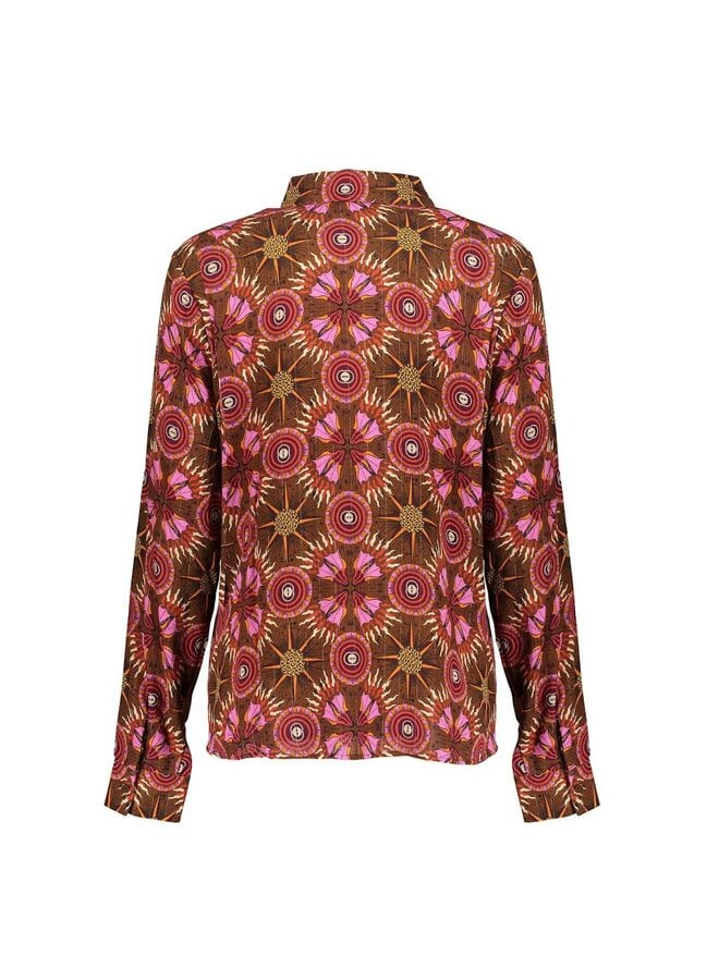 Geisha Blouse 43682-20 - 445 Fuchsia/Camel