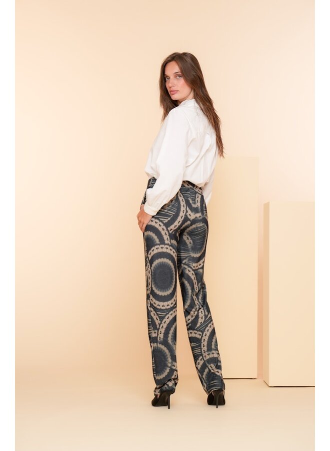 Geisha Broek 41660-20 - 675 Navy/Sand