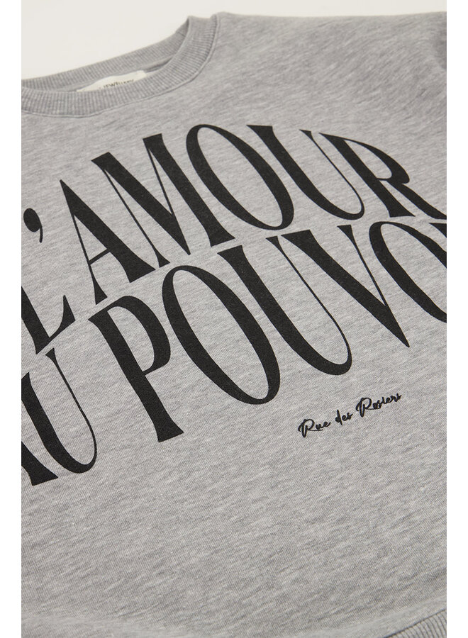 My Jewellery Sweater ''L'amour au Pouvoir'' MJ11428-1000 - 1000 Grijs