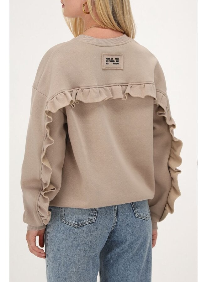 Sweater Met Ruffle MJ11503-0110 - Beige